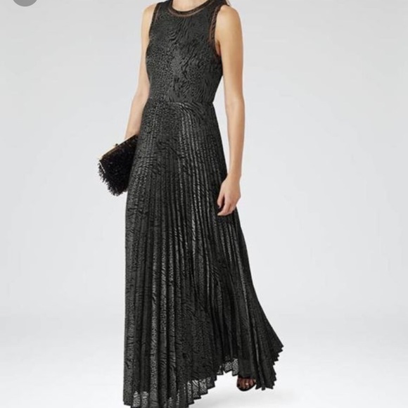 Reiss Dresses & Skirts - REISS Angelo-burnout Black/slate maxi dress